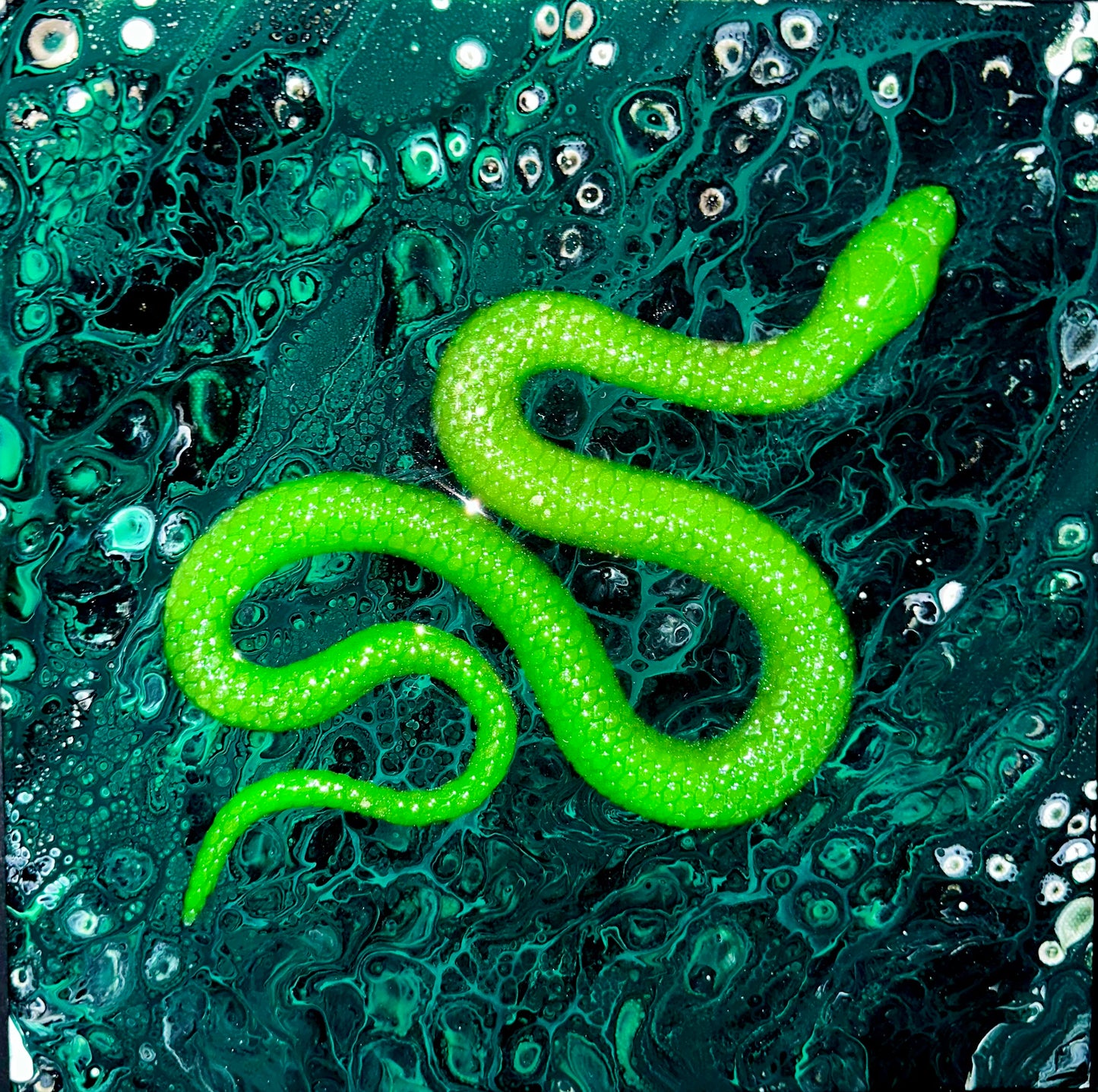 Green garden snake