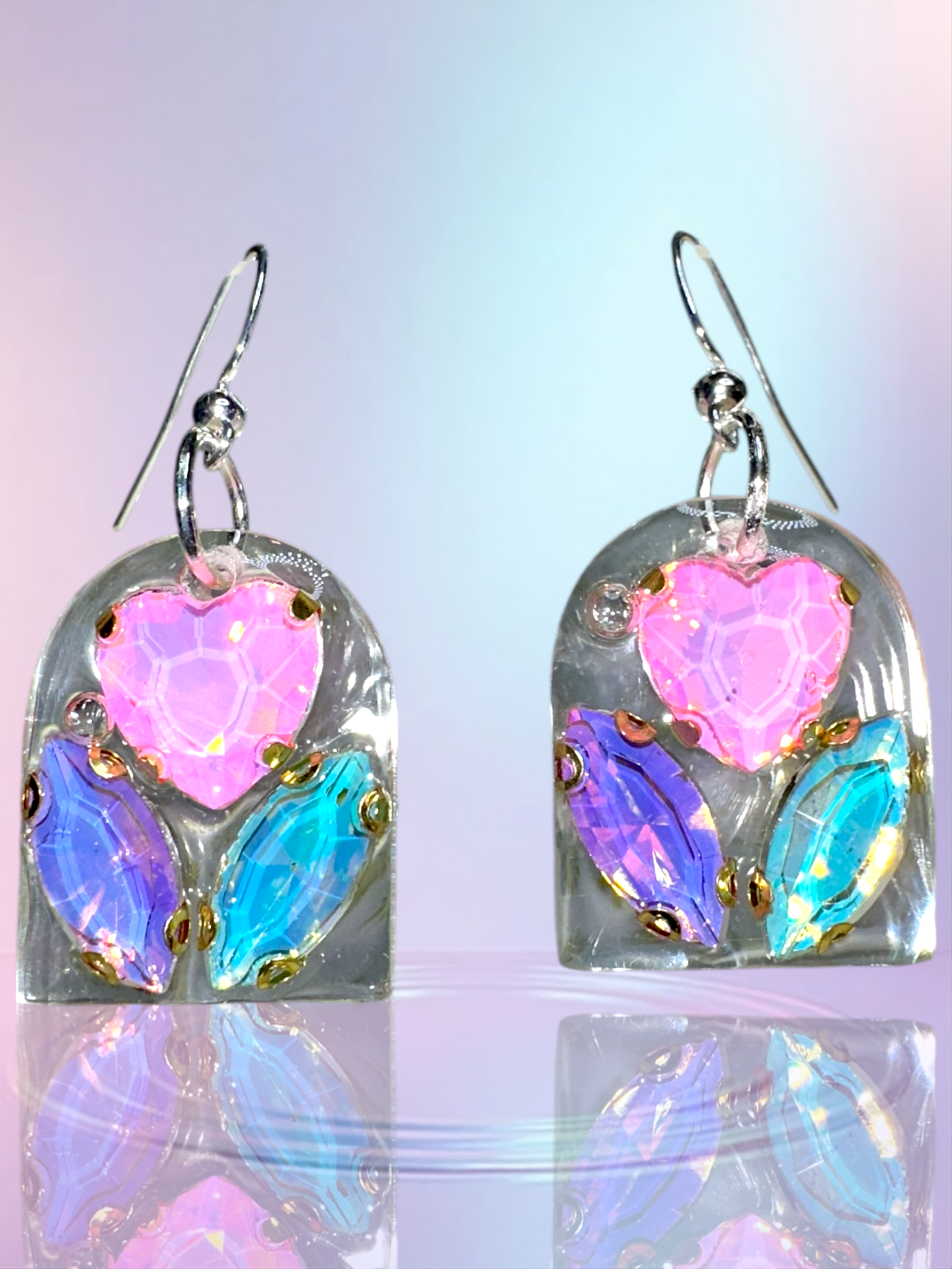 Iridescent earring
