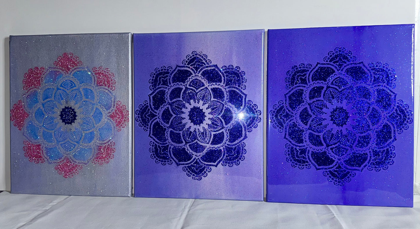 Henna flowers (set of 3)