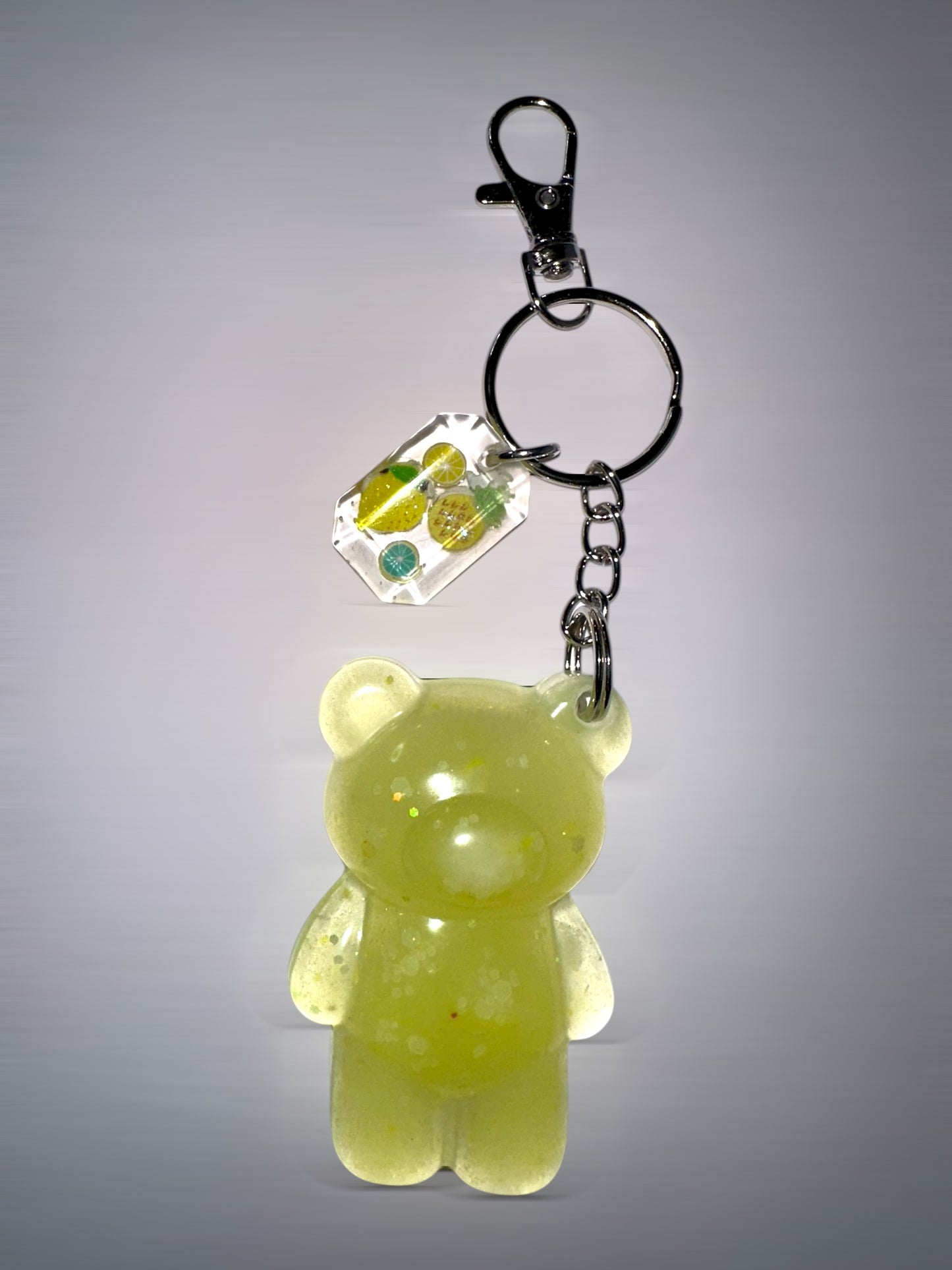 Glow in the dark bear keychain
