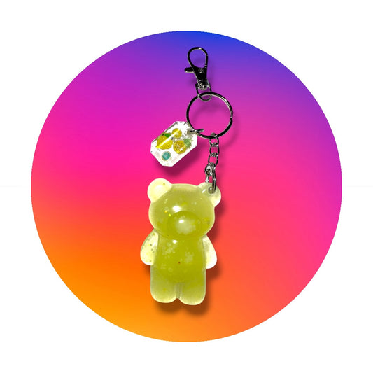 Glow in the dark bear keychain