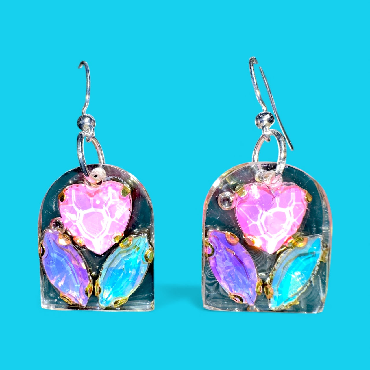 Iridescent earring